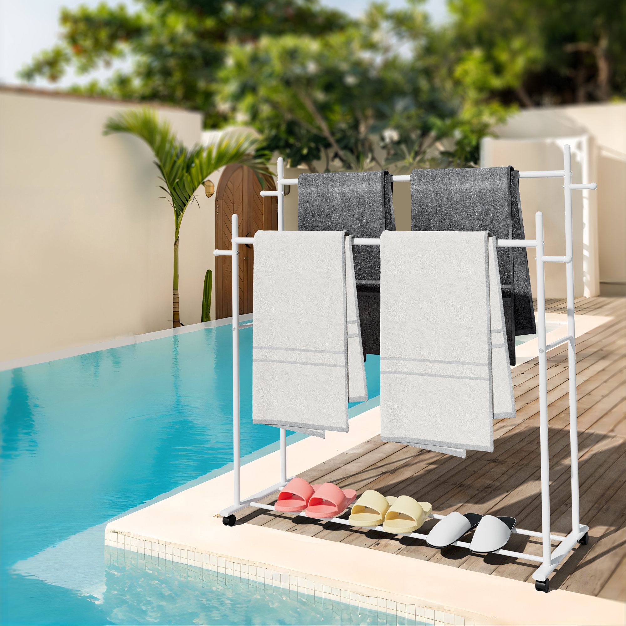 Rebrilliant 51.2" W Metal Clothes Racks & Garment Hanging Racks with